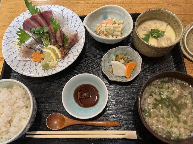 お刺身定食_季節料理 ぶんぶく 人形町