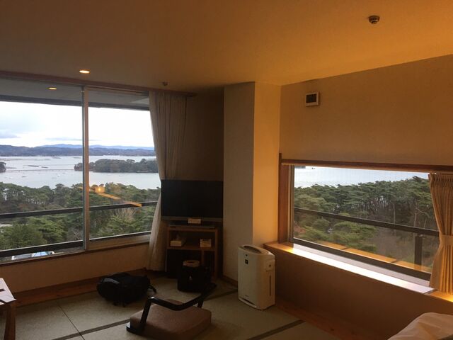 二面に窓がある角部屋_ホテル松島大観荘