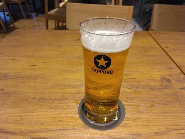 サッポロビールは本日初めて飲んだと思います。美味しいです。_BEER BAR THE SAPPORO STARS モユクサッポロ店