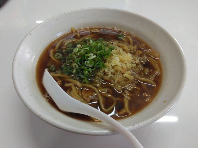 意外にいけた「つゆやきそば」です。_須郷食堂