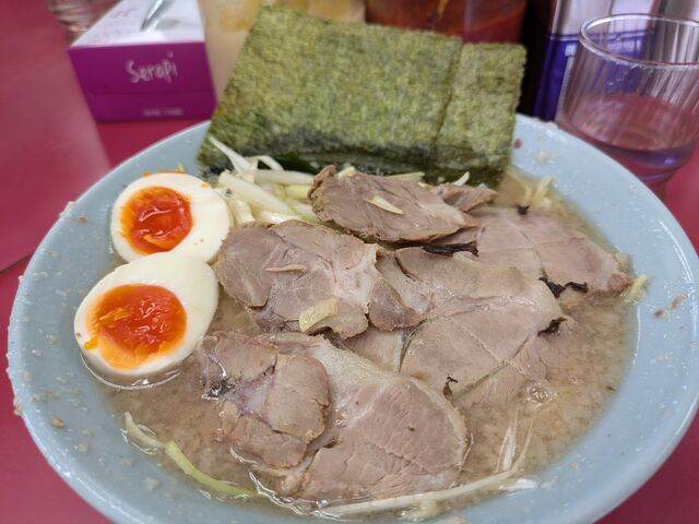 ネギチャーシュー麺+味玉_ラーメンショップ牛久結束店