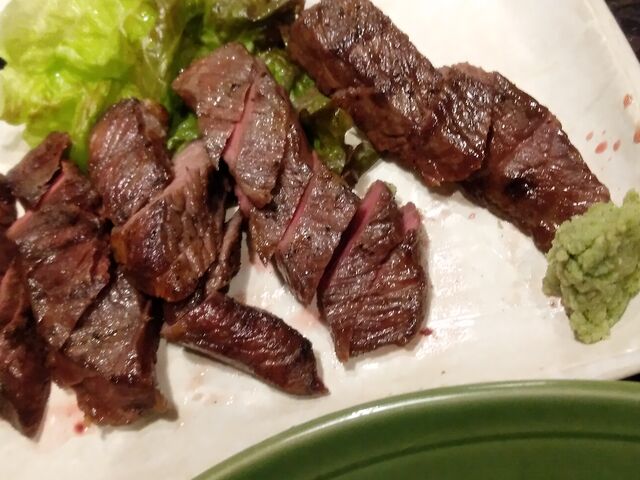 特選和牛「静岡そだち」の網焼きステーキ_静岡居酒屋 ひょうたんや