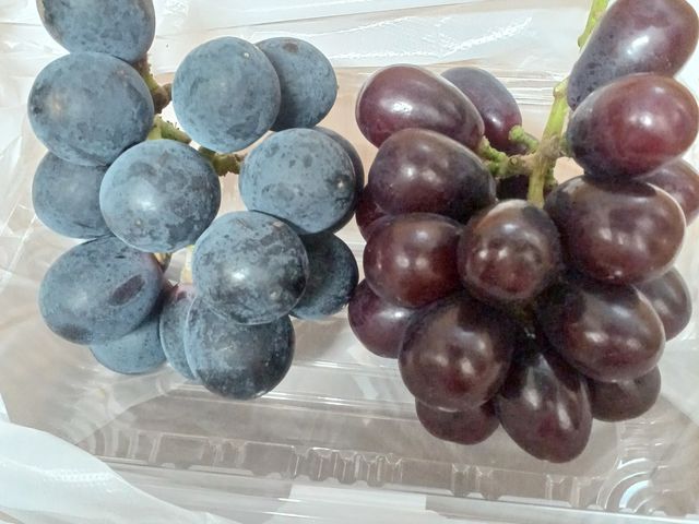 5つぶづつ位食べてありますが、これで1800円です_ぶどうのおうち