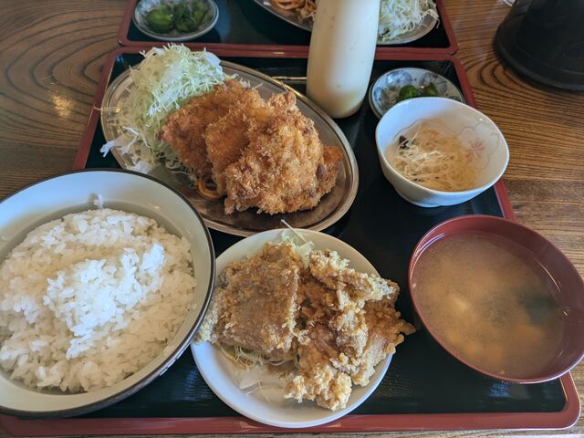 チキンカツ定食_食堂あさどら 新白河店