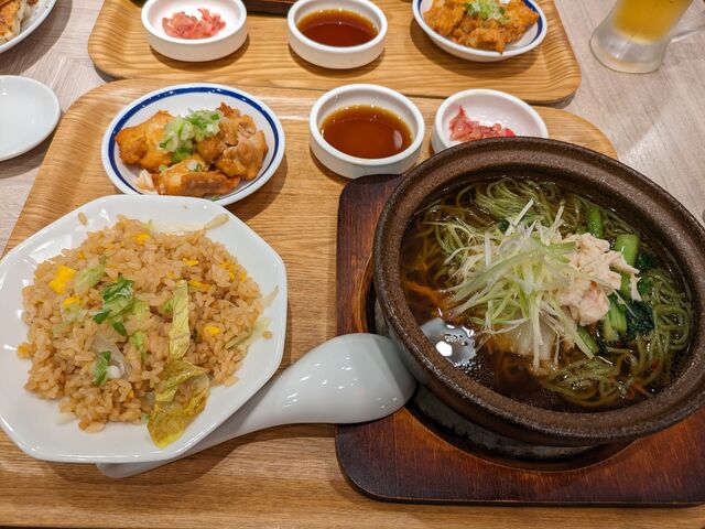 翡翠麺・油淋鶏セット_上海常 イオンモール新利府南館店