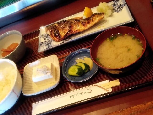 さばの塩焼き定食・1,200円_ふきのとう