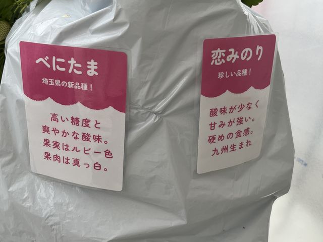 味比べができる!_いちごハウスきみしま