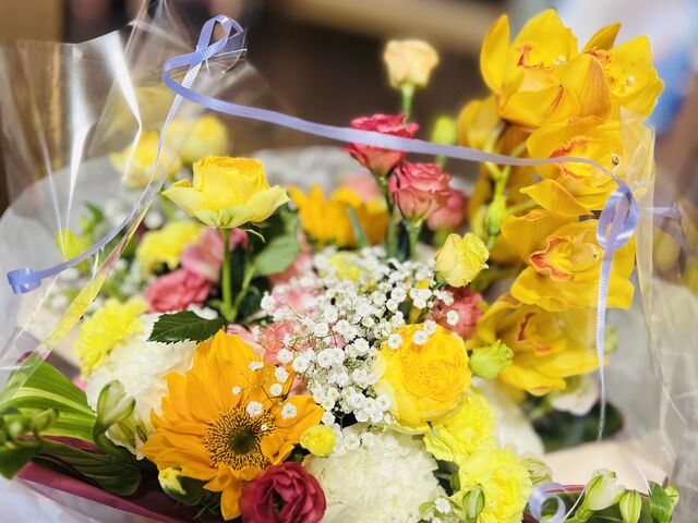 玄関に飾って貰えました!_花はなゑみ笑