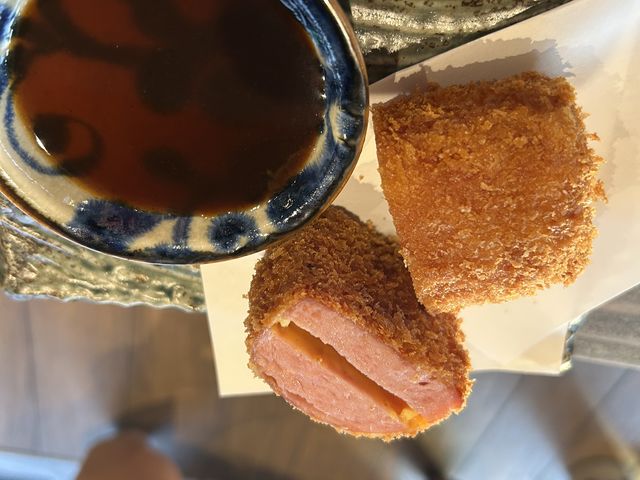 スパムカツ_炉端焼きとしゃぶしゃぶ オーシャンBoo!北谷店