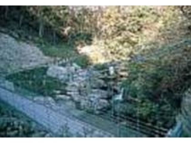 静かな山間を流れる清流を眺めて落ち着く_蟠龍峡公園