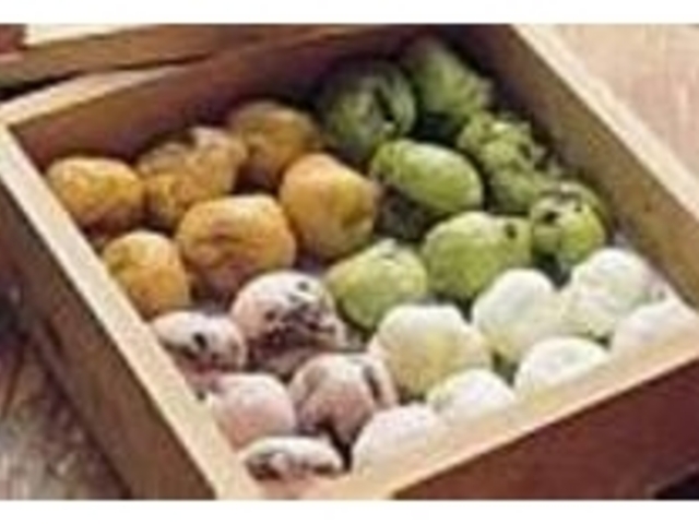 カラフルな『元祖 小まんじゅう』_花月菓子店