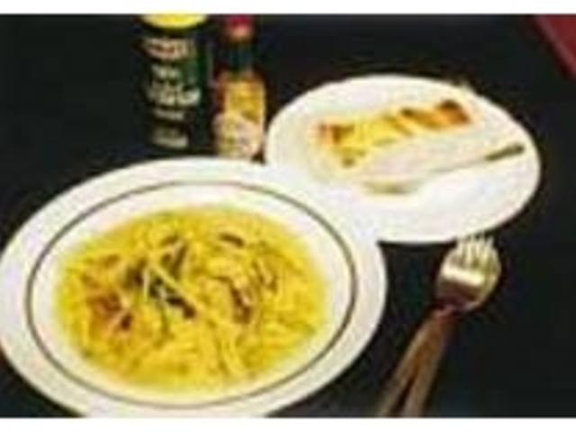 『カキと豚肉のスープスパゲティ』(冬期)_珈琲 風の樹