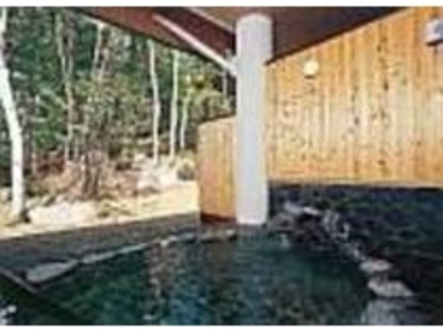 白樺林を望む屋根付風呂でゆっくりしよう_まだらおの湯