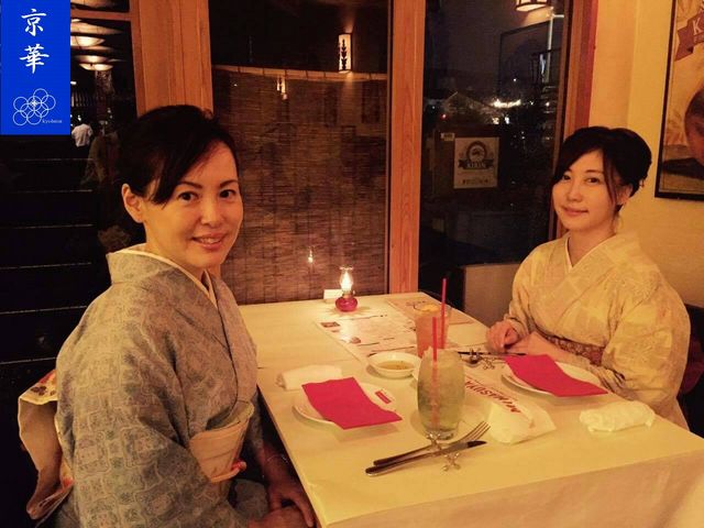 返却22時までOK!!なので、時間を気にせずゆっくり京料理を堪能して来てください♪_京都正絹きものレンタル 京華 kyobana