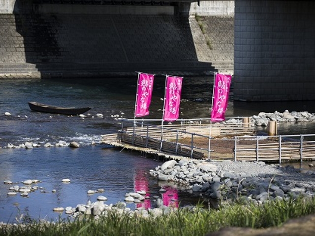 球磨川観光鮎のやな場