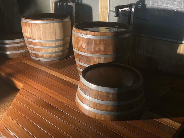 待望の樽風呂も復活。炭酸泉を独り占め♪_佐賀大和温泉ホテル&アマンディ