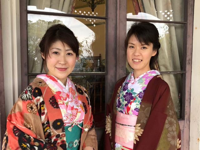 グラバー園は、至る所が写真スポット。可愛いお写真がたくさん撮れますよ。お友達と記念に。親子やカップルでいらっしゃるお客様も多いです。_長崎きもの乙女プロジェクト