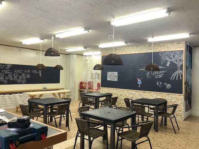 店内はチョークアートで飾ってあるよ♪_手作り体験工房ゆんたく