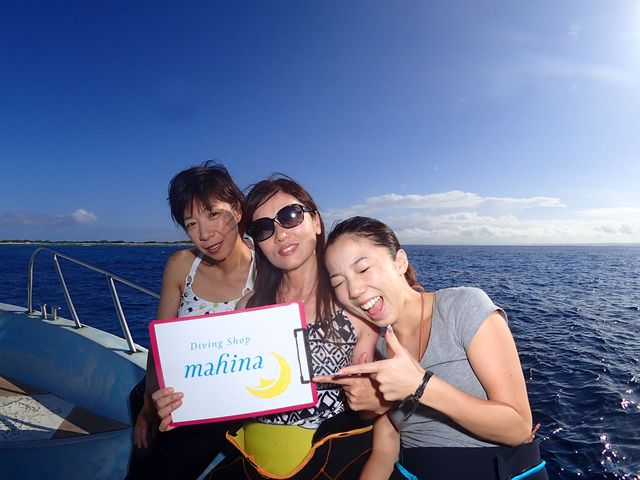 最高!今までの海で一番キレイだったよ。船も貸切で広々使えたね_sea mahina