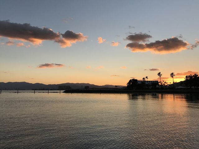 夕焼けもこんなに綺麗。_海の中道マリーナ&テニス