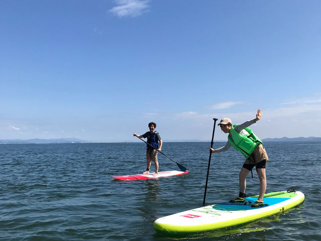 SUPで決めポーズも可愛い!_Life Below Water