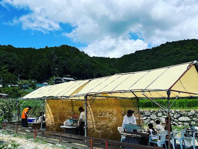 BBQスペースもあります。_おざき農園