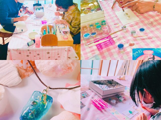 体験の様子とお客様の作品_海の見えるアトリエ リボーン