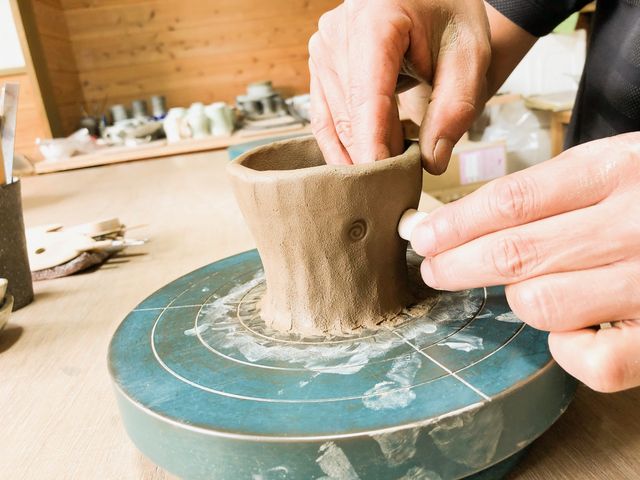 手びねりコースはこんな感じです_山の木窯