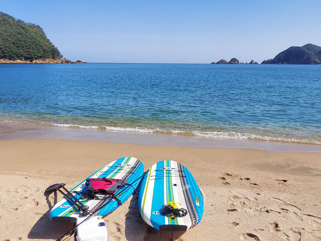 美しい佐津海岸でサップ体験!_佐津海岸 波音倶楽部