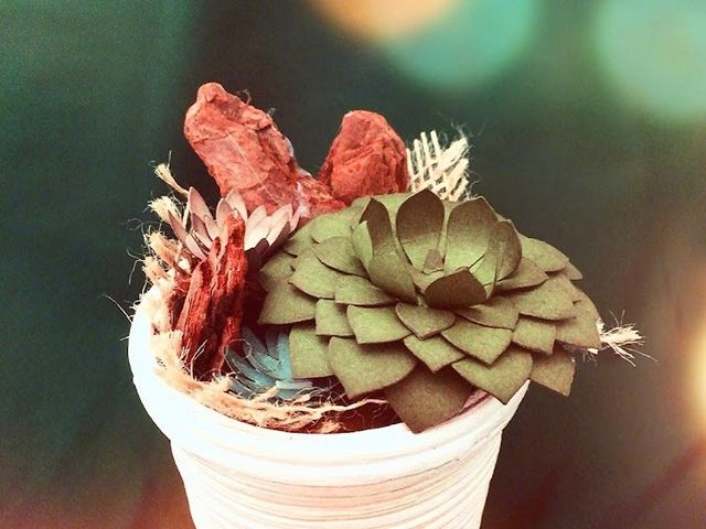 水やり不要!紙の多肉植物_ペーパーデコレーション フタバ