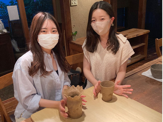 花瓶とビアカップを作りました。_陶房土°