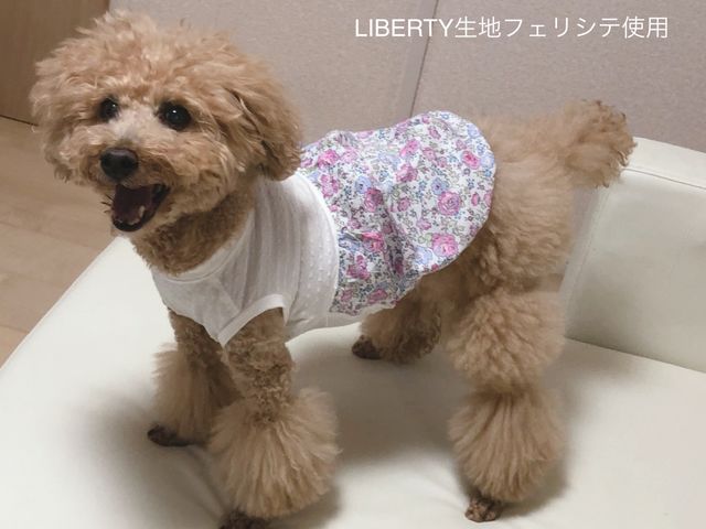 LIBERTY生地を使ったデザイン服です 裾がふんわり可愛いバルーンデザインです_atelier buddy