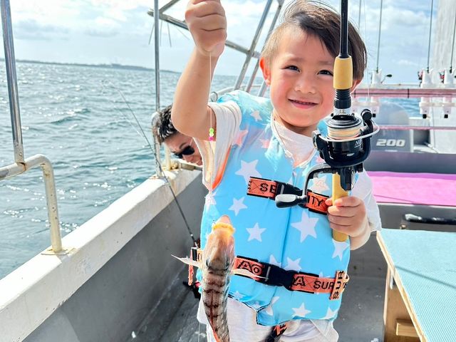 大きい魚ゲット!_島さんご