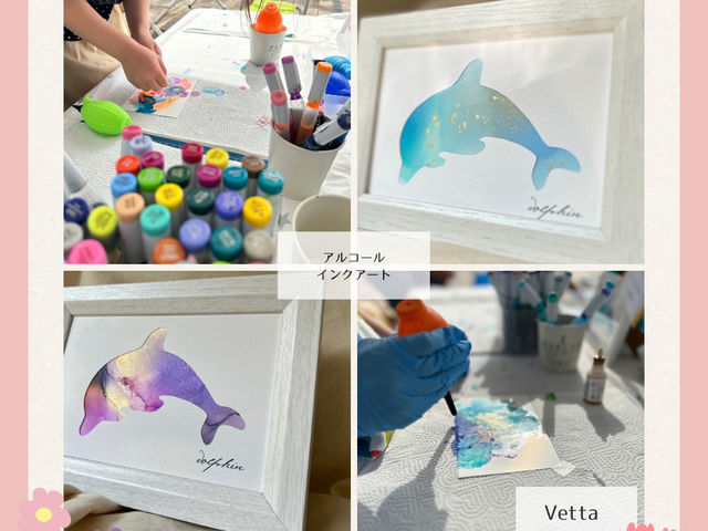 フォトフレームサイズの作品制作の様子_Vetta
