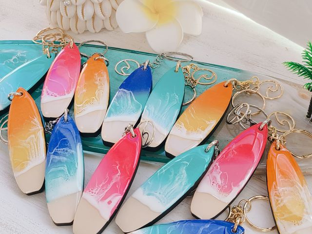 minisurfboardキーホルダー_Lea Pilina〜Made with ALOHA〜