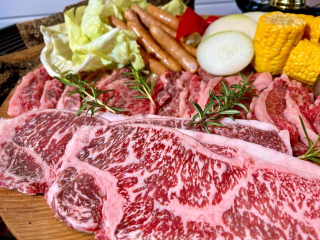 BBQ【赤牛プレミアムオプション】3人盛_南阿蘇ブルービーガーデン