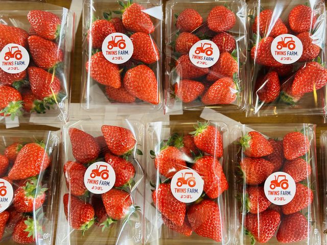 いちご狩りの他に直売所での販売もやっています!お土産やおやつに是非♪
_ツインズファーム
