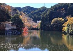 鎌北湖の紅葉の写真1