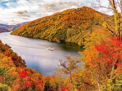 奥只見湖の紅葉の写真1