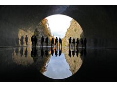 清津峡の紅葉の写真1