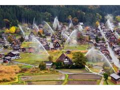 白川郷の紅葉の写真1