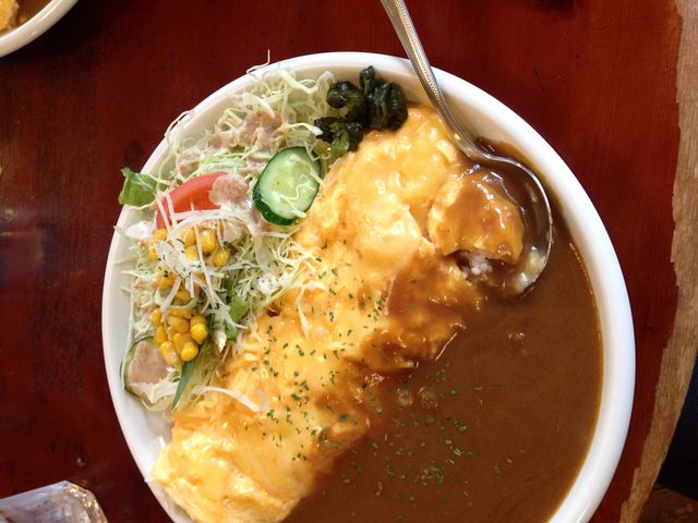 チーズオムカレーです。裏切らない美味しさ、量もありました!_CAFE’MUSTACHE ■カフェ マスタシュ■
