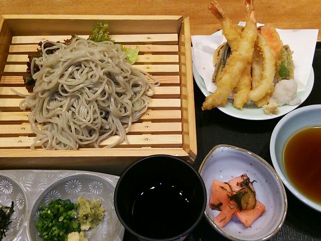 私が頼んだ天ざる定食♪_満天酒場 佐世保上京町店