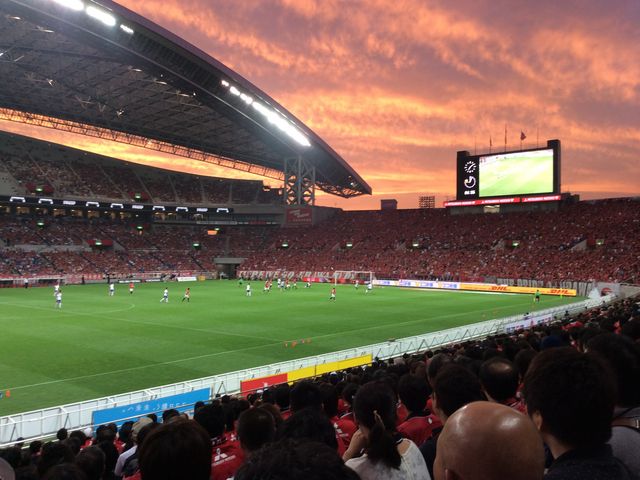 夕焼けが綺麗でした。_埼玉スタジアム2002