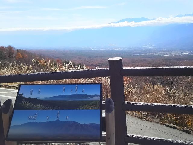 富士山、南アルプス側の眺めです。_富士見高原創造の森彫刻公園