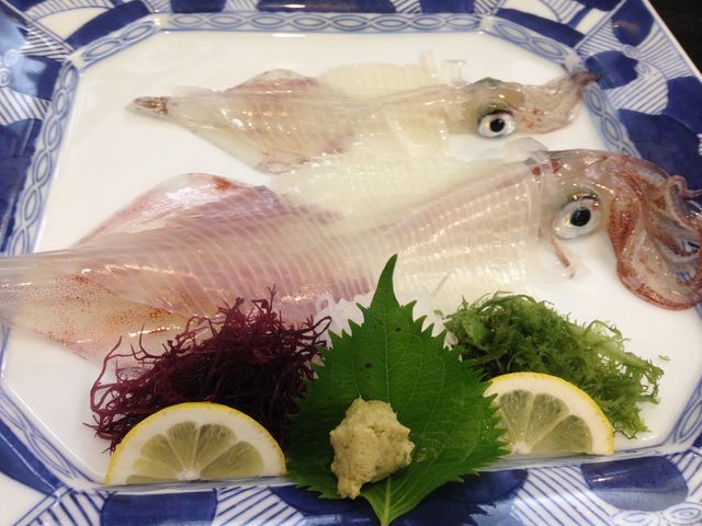 イカ活き造り_海中魚処 萬坊