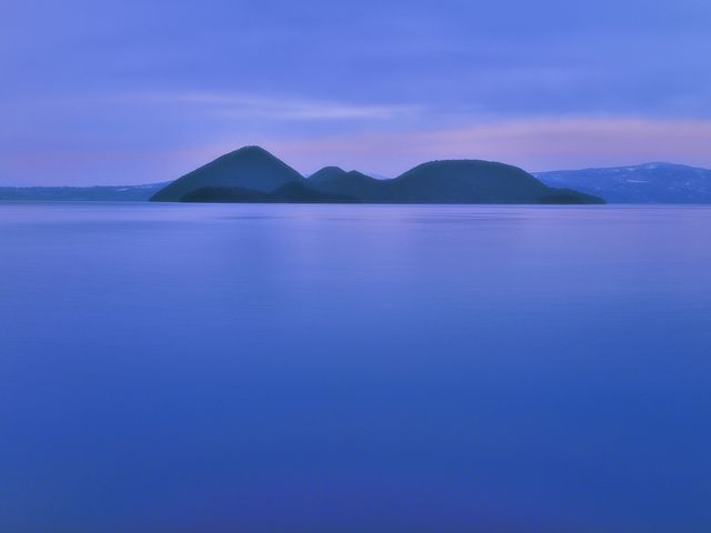 静かに暮れる洞爺湖_洞爺湖