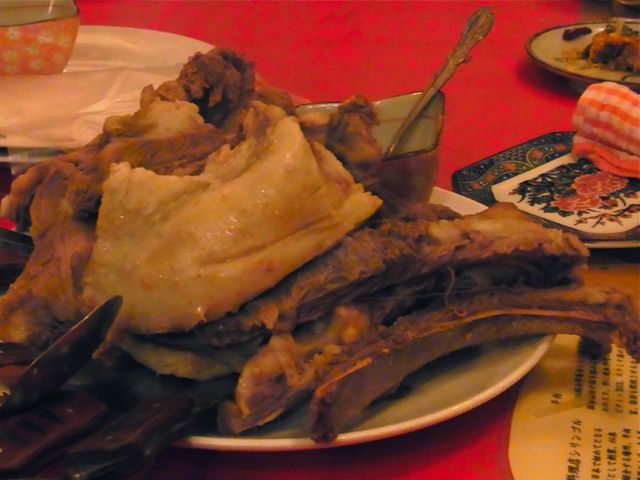 塩ゆでの羊肉_シリンゴル