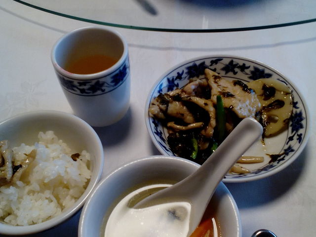 高菜と豚肉の炒め物_重慶飯店本館