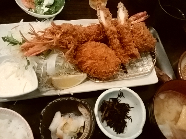 ミックスフライ御膳_とんかつ 多酒多彩 地蔵
